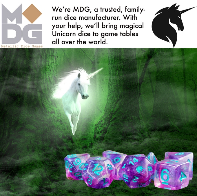 Metallic Dice Games Unicorn Dice